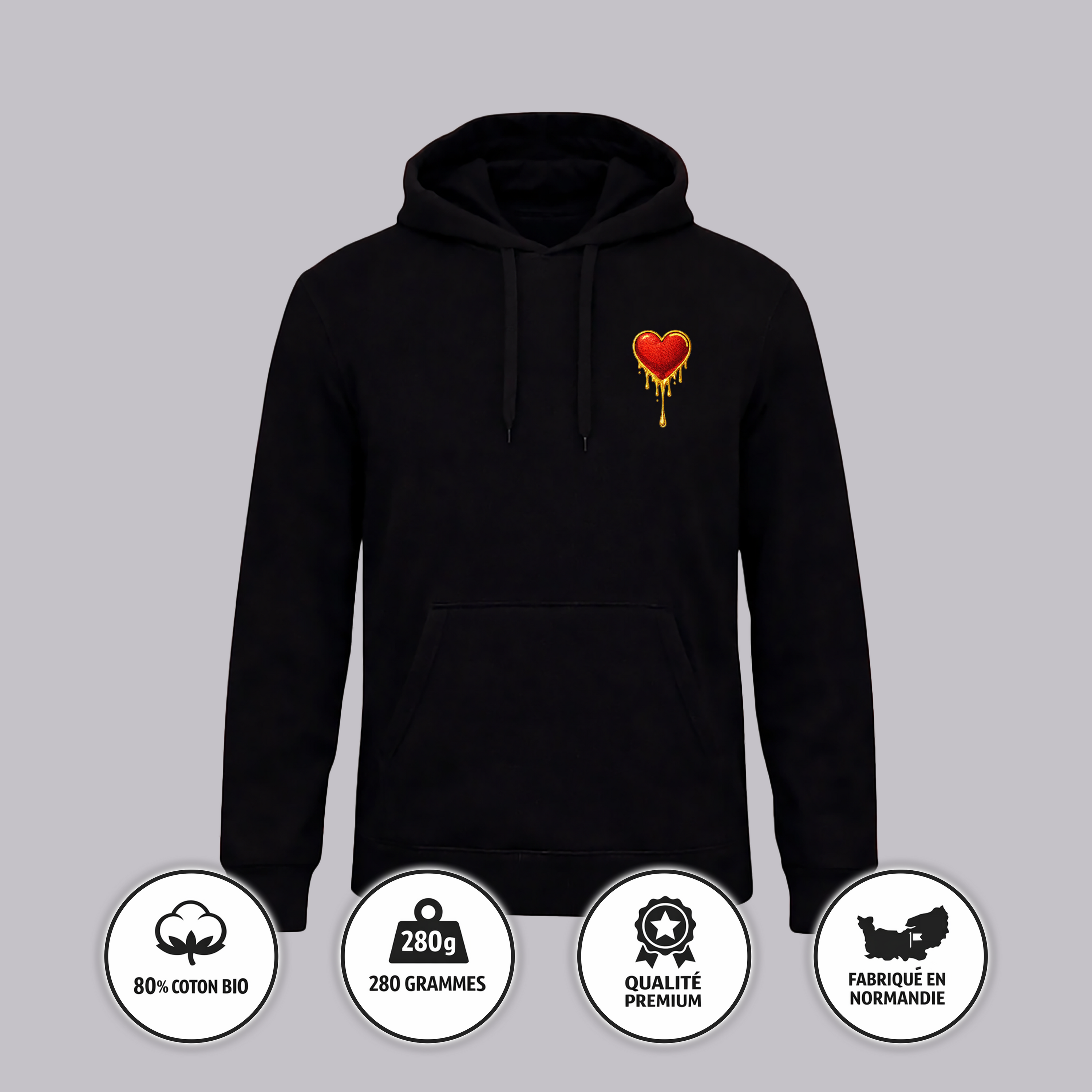 Hoodie Coeur Coulant