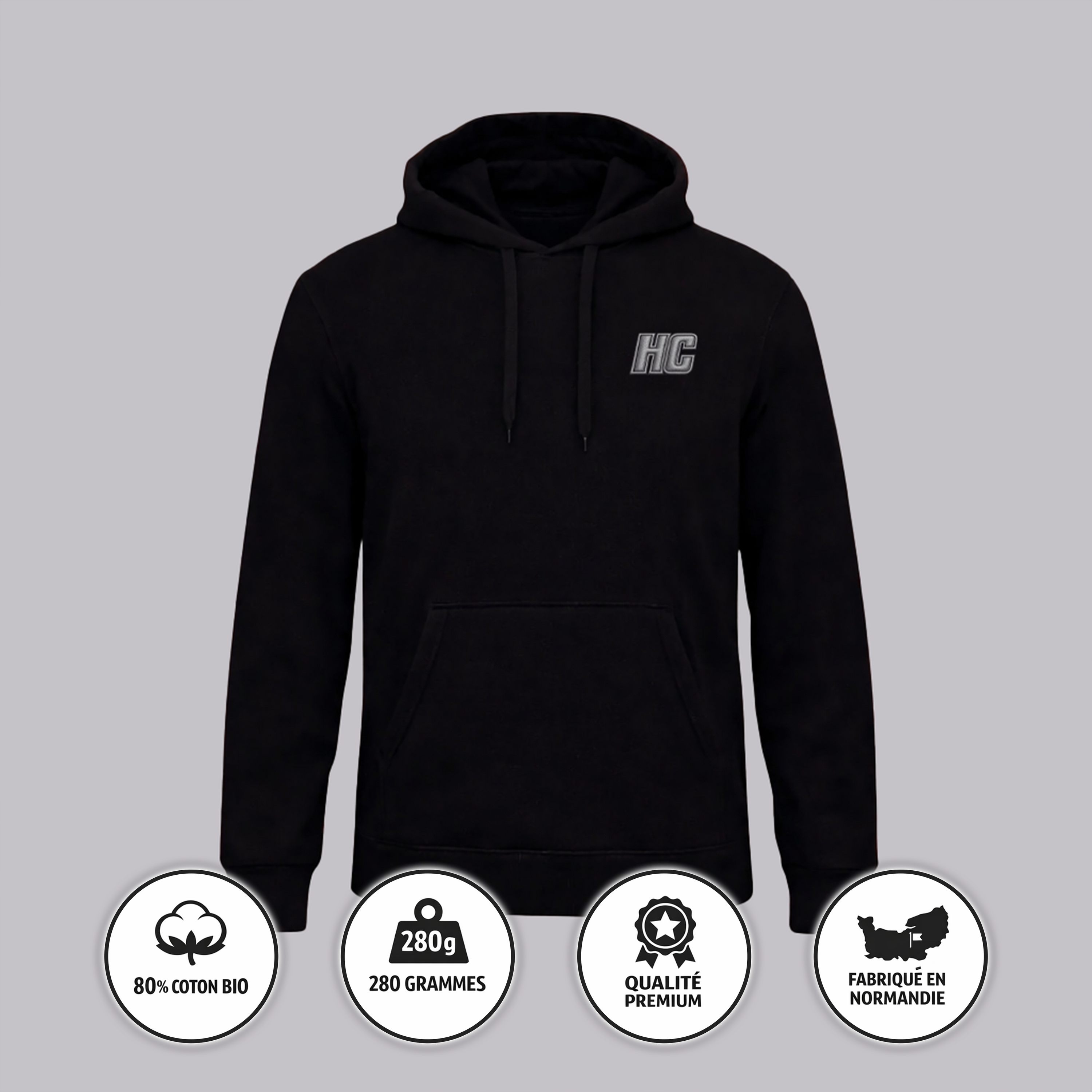 Hoodie HC Argenté